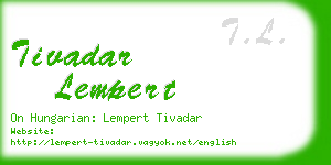 tivadar lempert business card